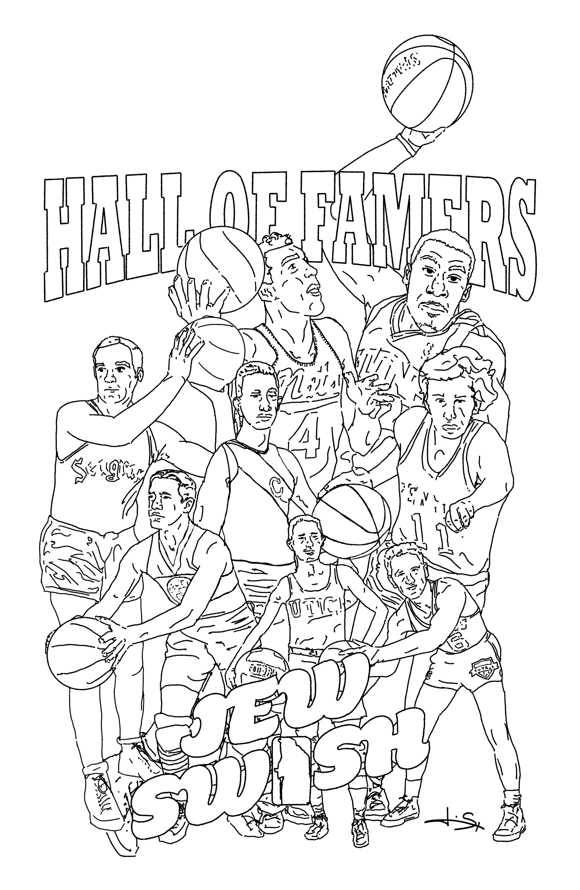 Illustration by Jamie Moshe Straz AIA of Jewswish Hall of Famers