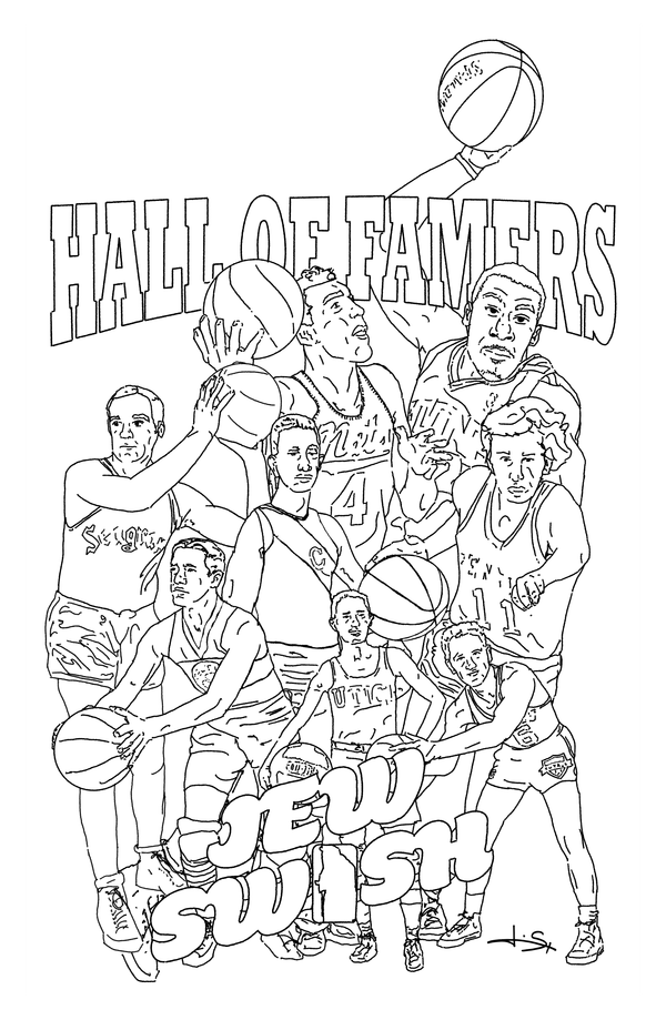 Illustration by Jamie Moshe Straz AIA of Jewswish Hall of Famers